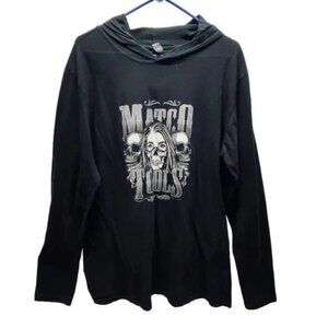 Matco Tools Hooded Long Sleeve Shirt Men's XL Black Anvil Lightweight Graphic MT